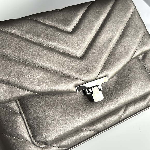 A New Day Quilted Boxy Crossbody Bag - Metallic Gray - Picture 3 of 14